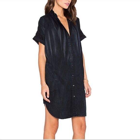 Current/Elliott Oversized chambray Shirt Dress XS (size 0) - Picture 3 of 8